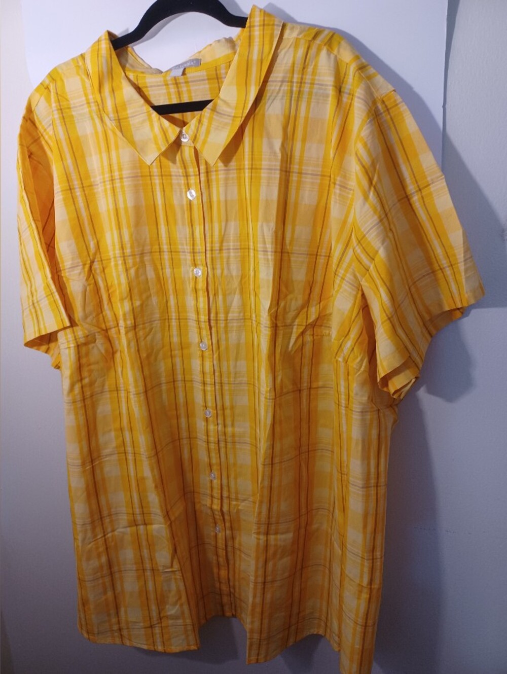 Women Within 100% Cotton Button-up Shirt New No Tags 5X